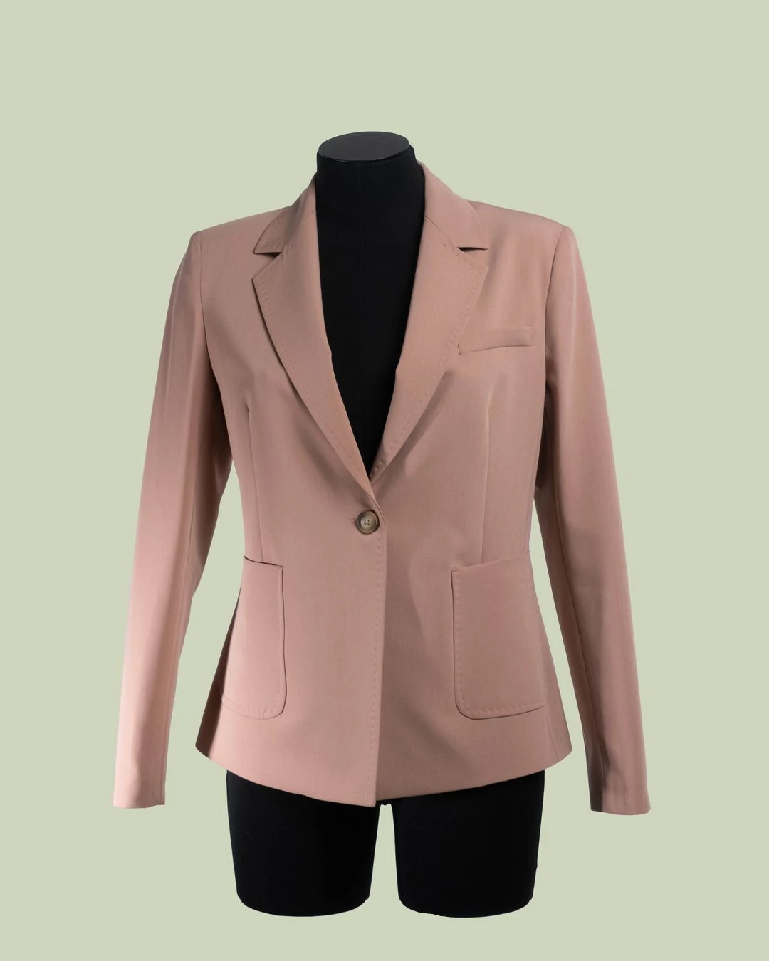 Blazer Monopetto con Vita Segnata in Rosa Antico – ECO
