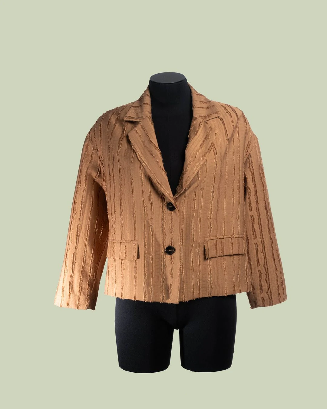 Blazer in Jacquard con Texture Verticale Strutturata – ECO