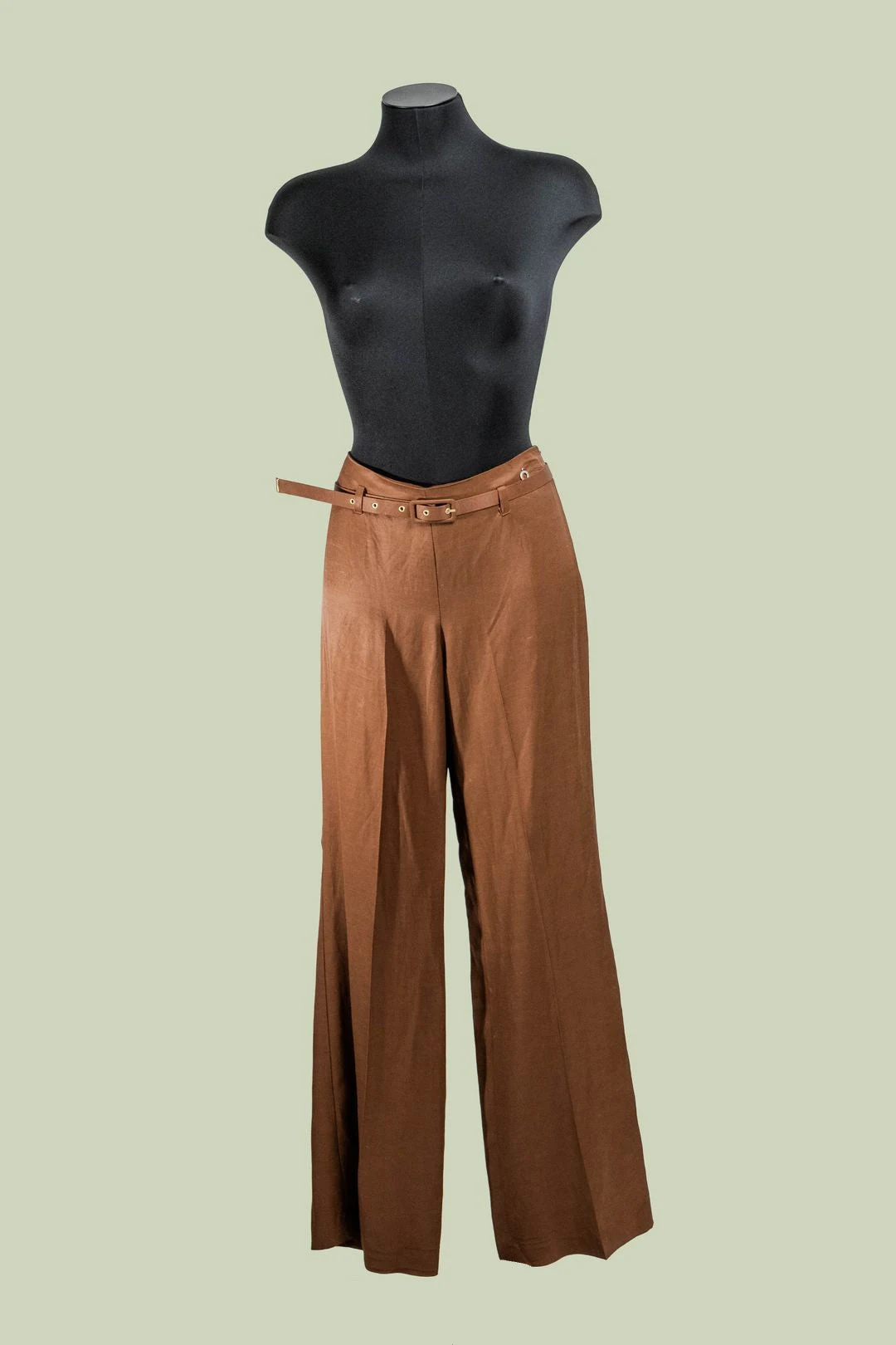 Pantalone Palazzo in Viscosa e Lino con Cintura – ECO
